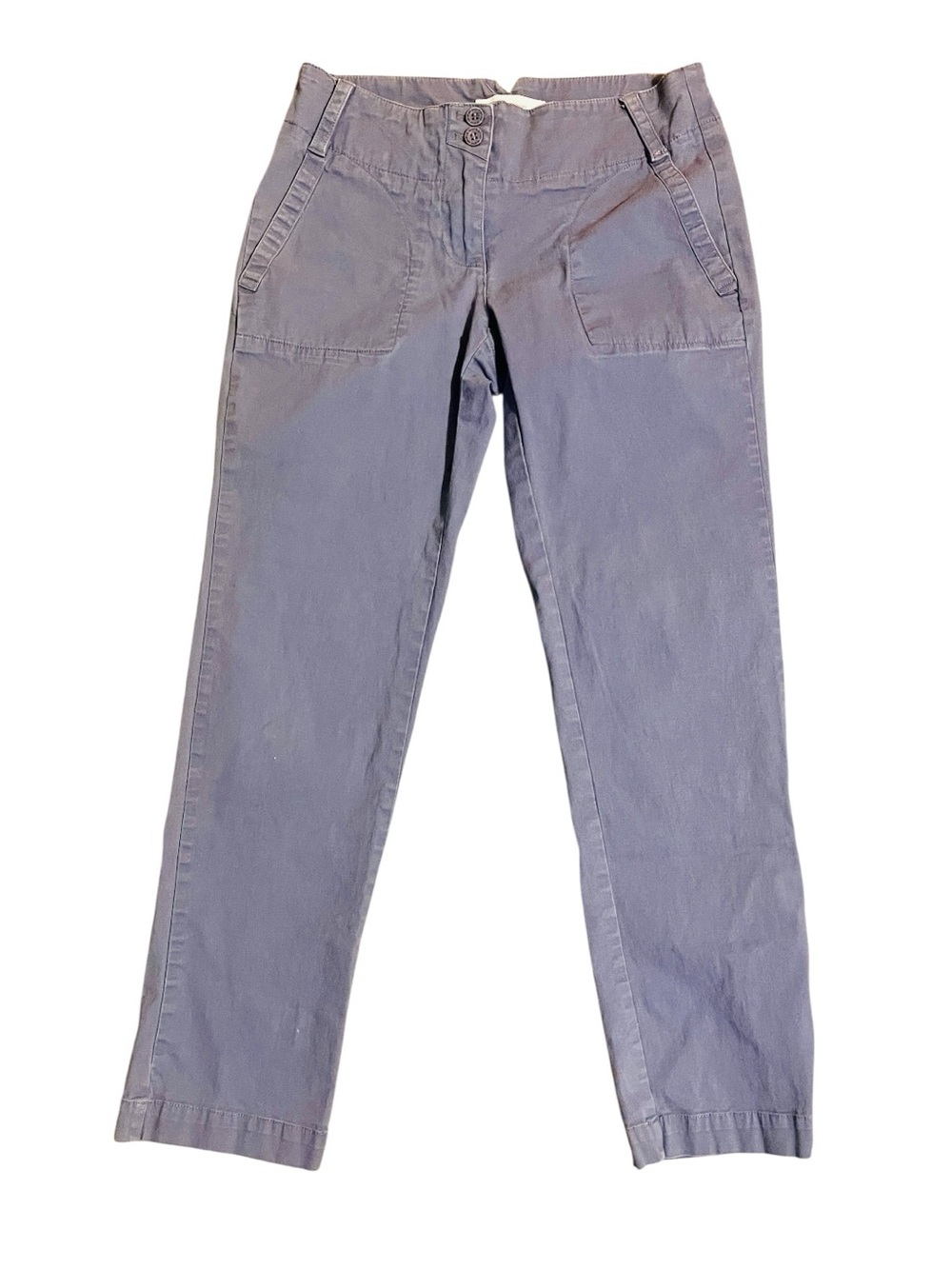 Workshop by Andrea Jovine Women's Gray Cotton Pants Size 6 Cropped Ankle Y2K